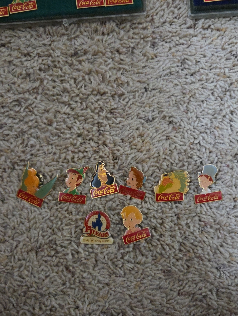 Coca Cola Multicolor Enamel Character Pin Collection - Red, Yellow, Green, Blue - Picture 8 of 8